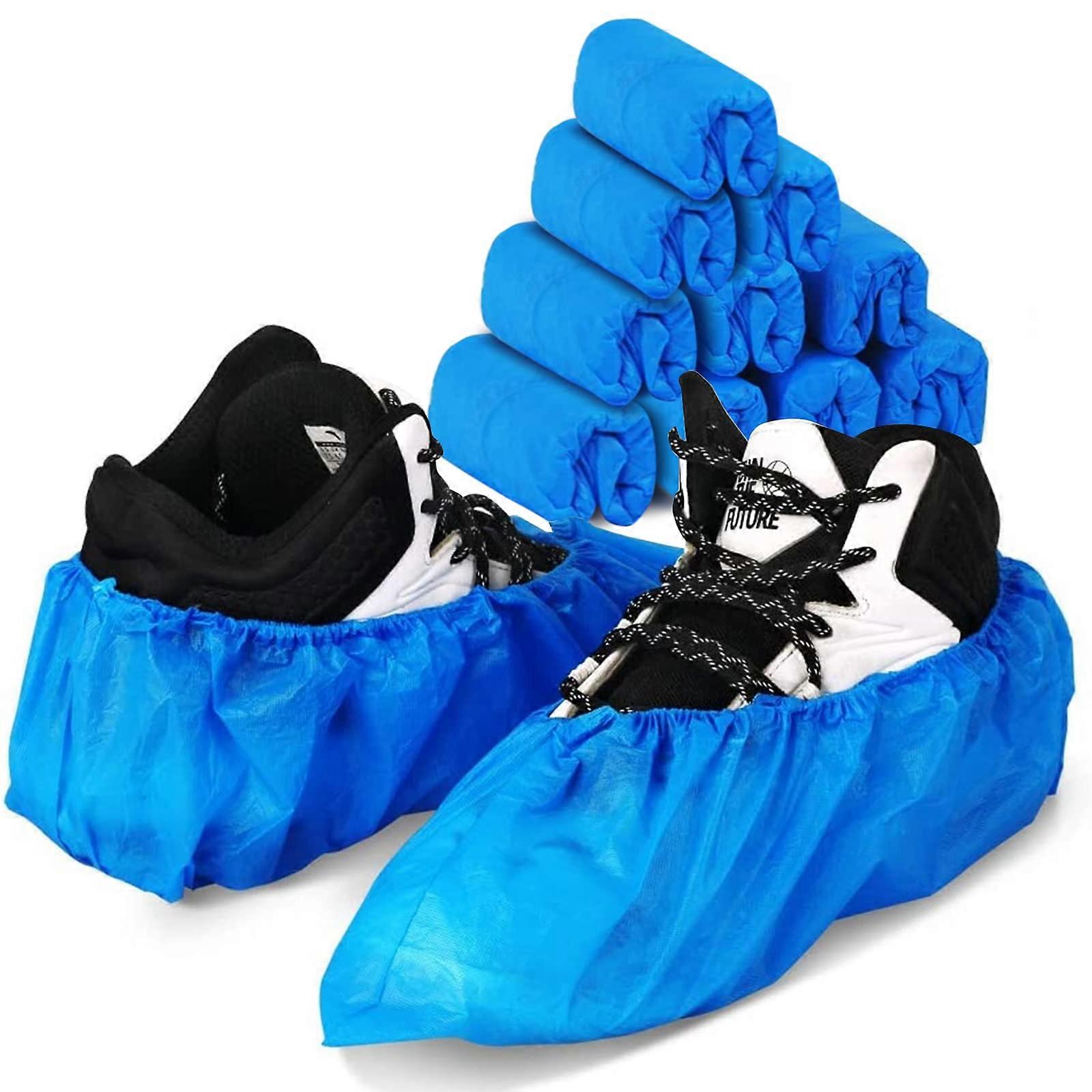 100 Pcs Disposable Hygienic Boot & Shoe Covers Waterproof Slip Resistant Non-Slip, Durable