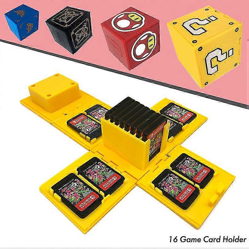 Suitable For Switch Game Cassette Box Ns Cassette Storage Box Peripheral Accessories 16 Pieces Ns Card Box Folding Model (only Empty Box)