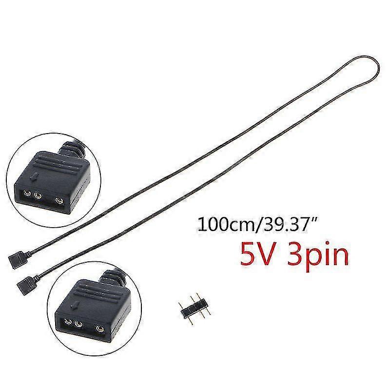 5v 3pin Interface Transfer Extension Cable Rgb Splitter Cord For A-sus Msi Motherboard Sync Hub