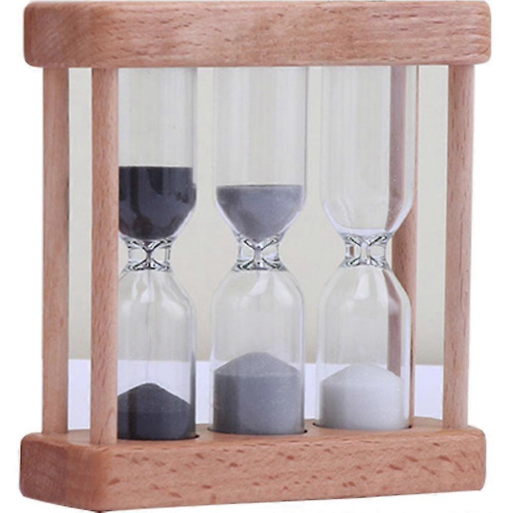 Wooden Sand Timer Hourglass Timer Mini Hourglass Clock (2pcs, Multicolor)
