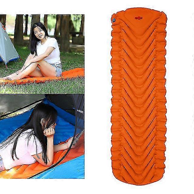 Outdoor Sleeping Pad Camping Inflatable Mattress Without Pillows Travel Mat Bed Ultralight Air Cushion Hiking Trekking