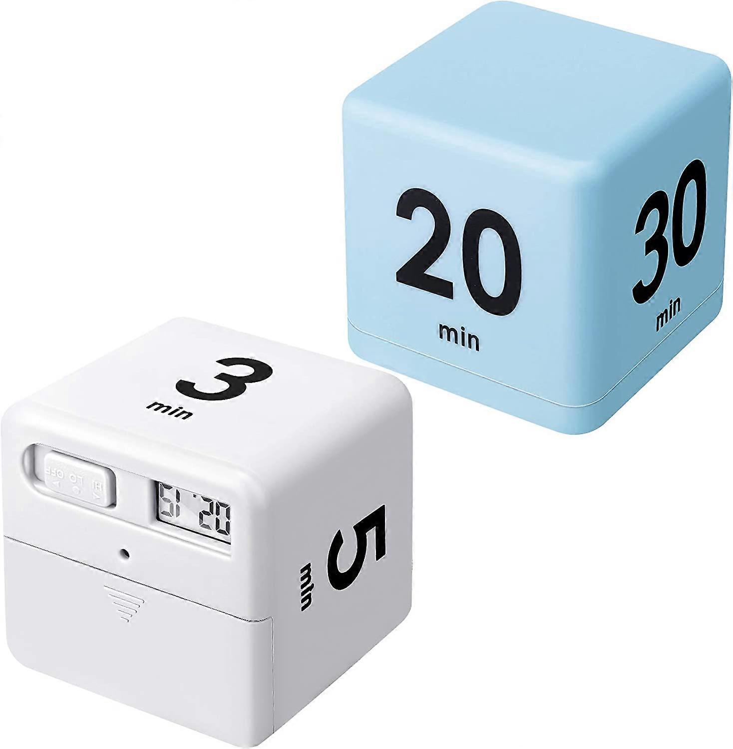 2pcs cube timer, gravity sensor, flip timer, child timer, exercise timer and game timer