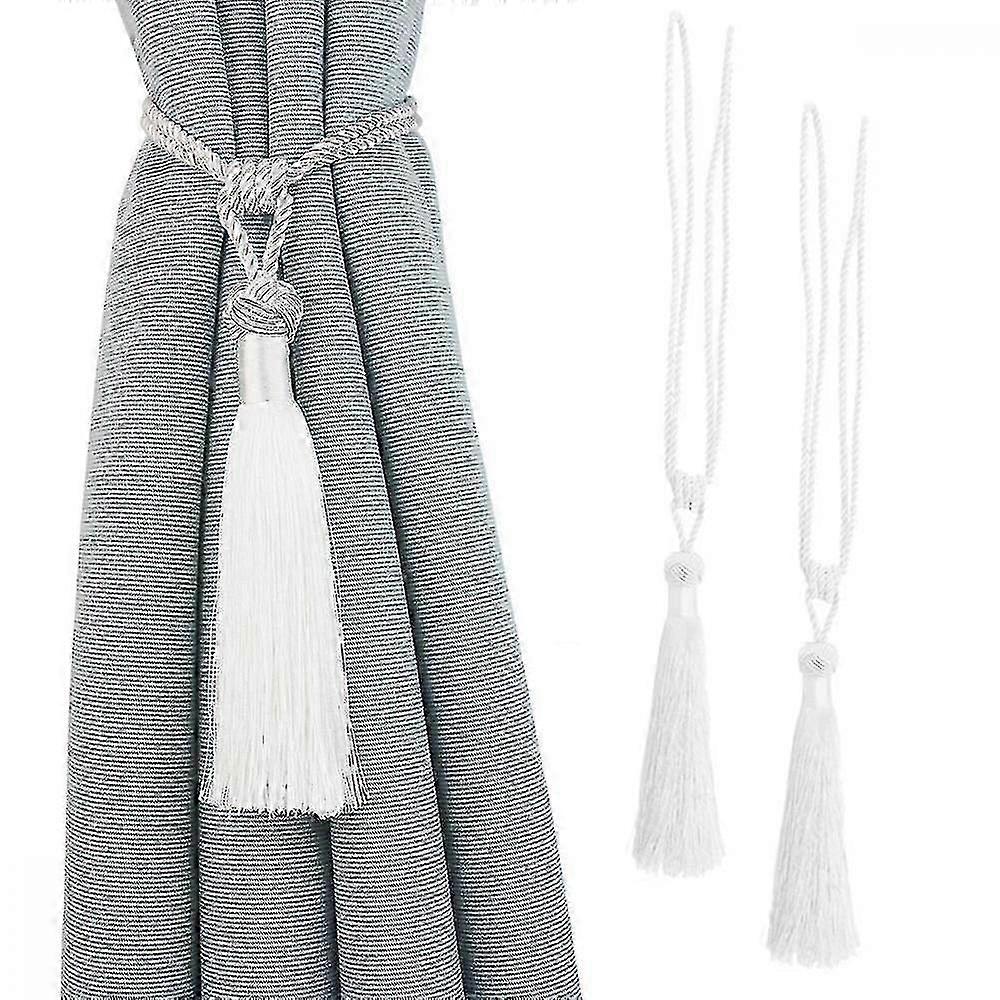 2 PC 커튼 Tiebacks 술 타이 백, 수제 커튼 Holdbacks 로프 커튼 넥타이 수제 커튼 Holdbacks 홈 오피스 창 pls