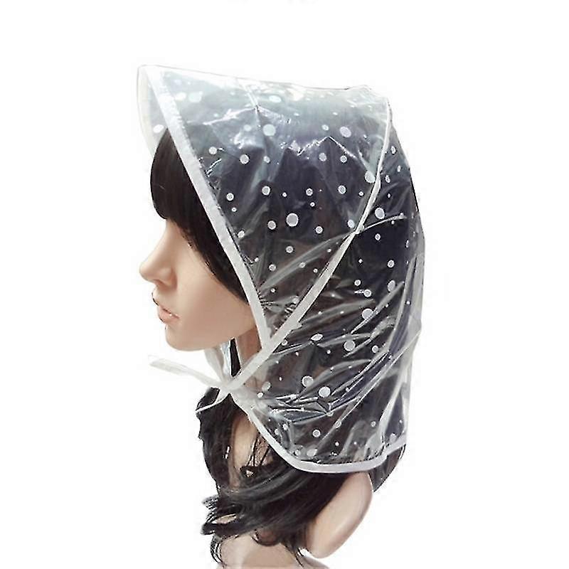 Waterproof Rain Bonnet Reusable Rain Bonnets Pe Rain-proof Hat Raincap