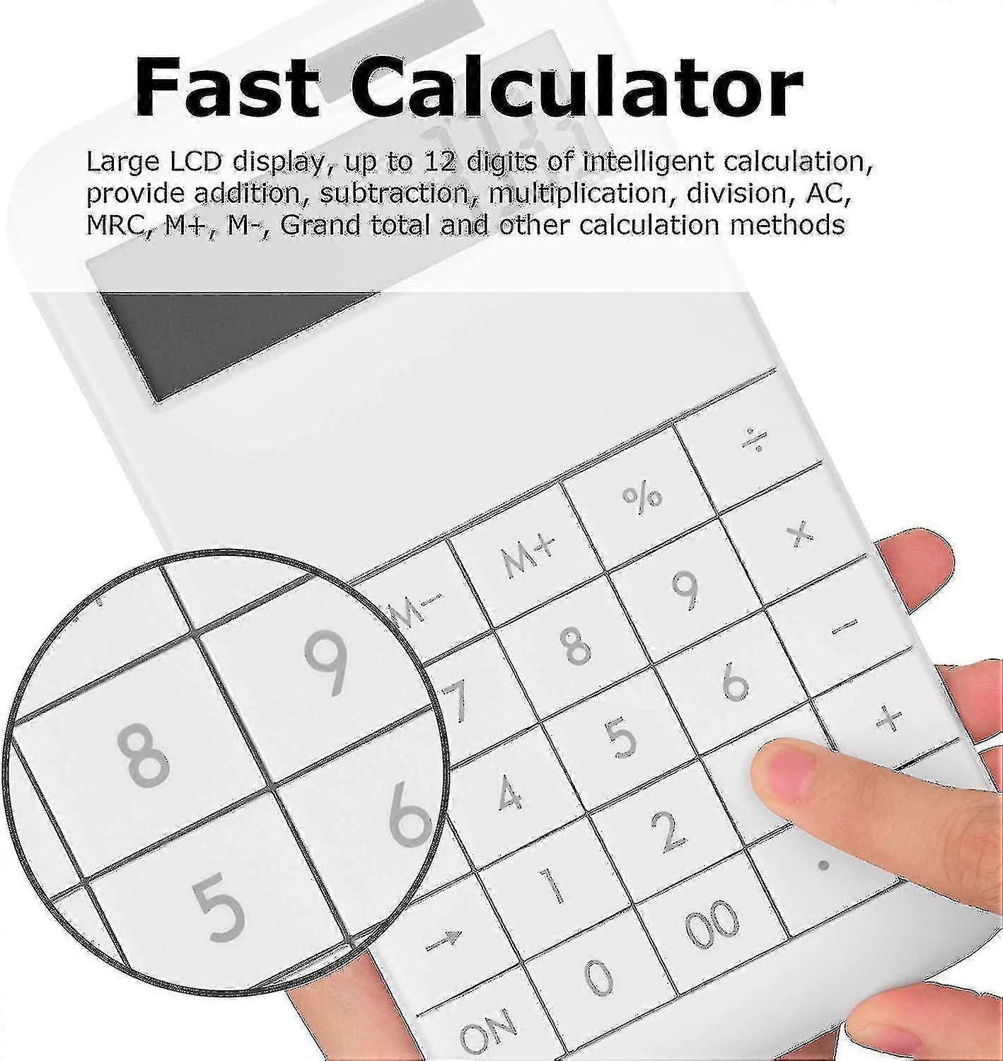 Basic Standard Calculator 12 Digit Desktop Calculator With Large Lcd