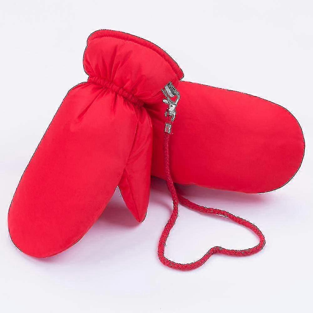 Down Gloves For Men And For Keeping Warm In Winter, Cute And Cold Resistant - Red Women