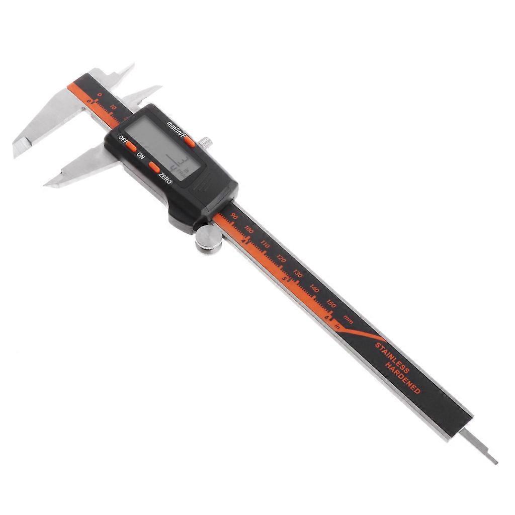 Ferramenta de medição eletrônica de aço inoxidável de 6 polegadas Vernier Caliper LCD