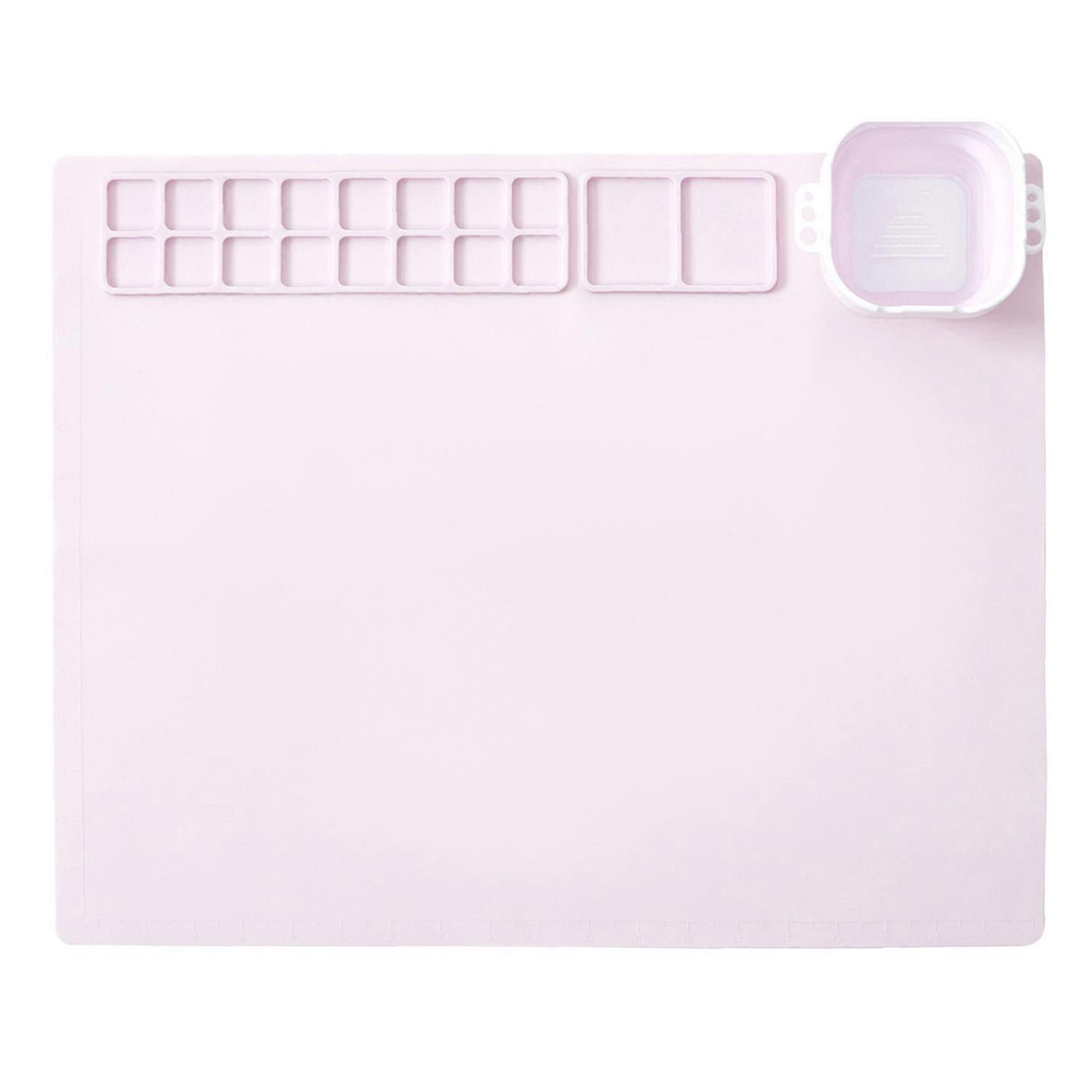 Silicone Craft Mat with Collapsible Cup Non-Stick Surface Easy Maintenance Portable DIY Folding