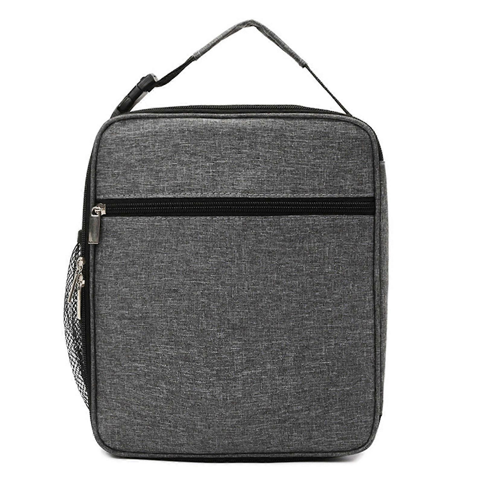 Insulated Portable Lunch Bag with Handle Zipper Closure Large Capacity Waterproof Outdoor Camping Thermal Lunch Tote Bag
