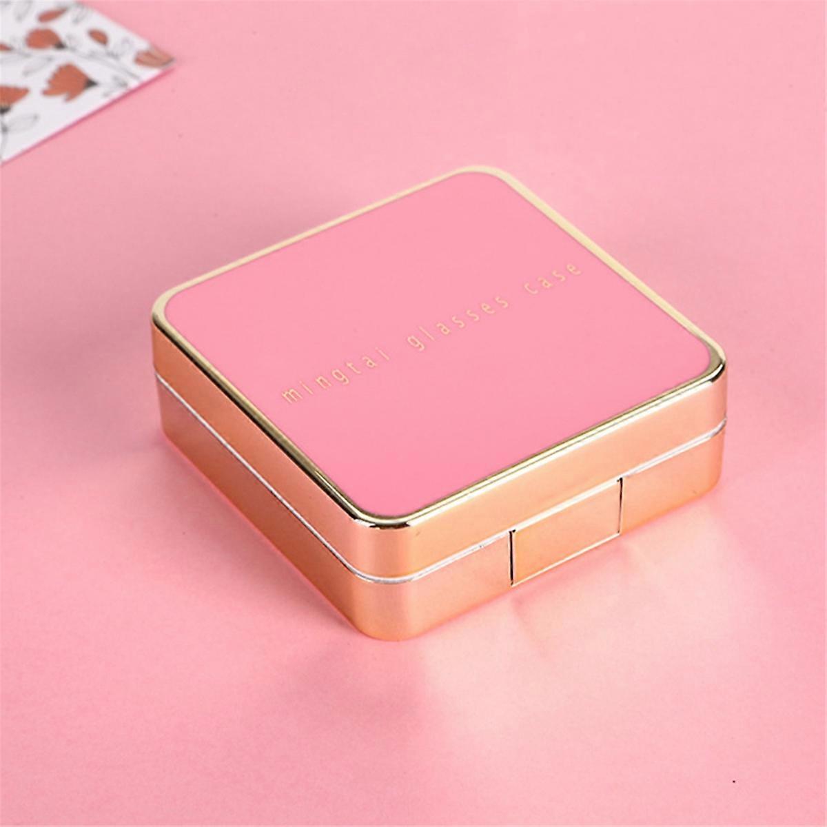 Contact Lenses Box Portable Contact Lens Case with Tweezer Suction Stick Set for Travel Kit Holder Random Color