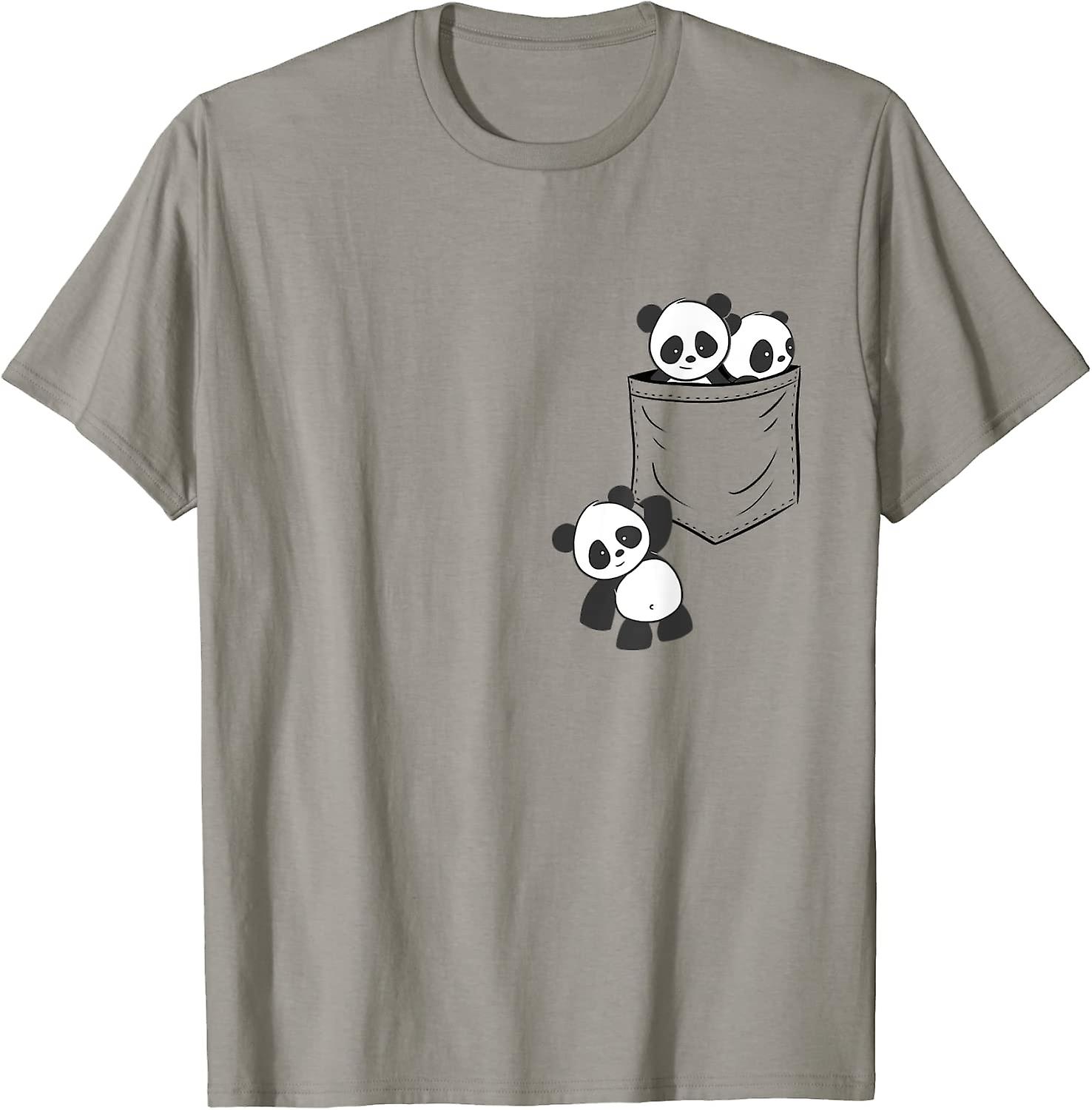 Pentru iubitorii de panda Tricou drăguț Kawaii Baby Pandas In Pocket