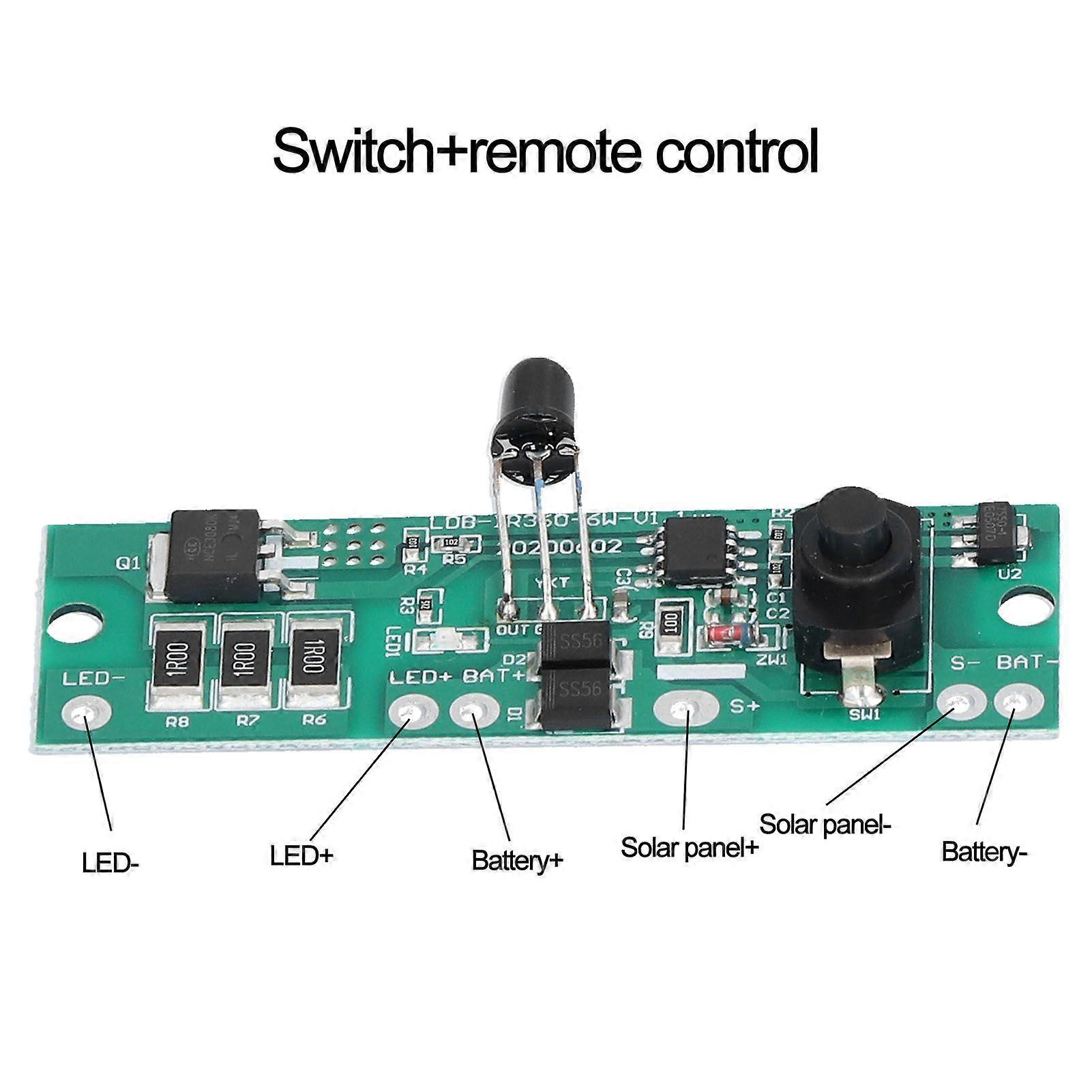 Remote Control Solar Circuit Board Long Bright Automatic Power ...