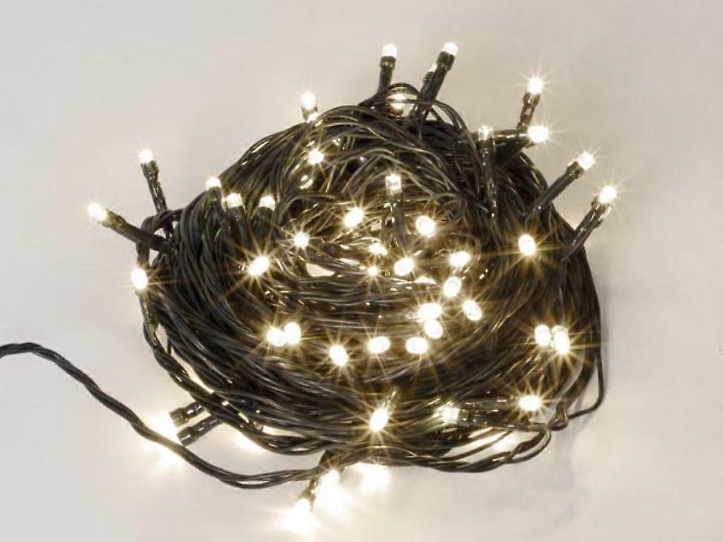 Lueur Led - 12 M - 80 lumières blanches - Fil vert - Modulateur - 24 V