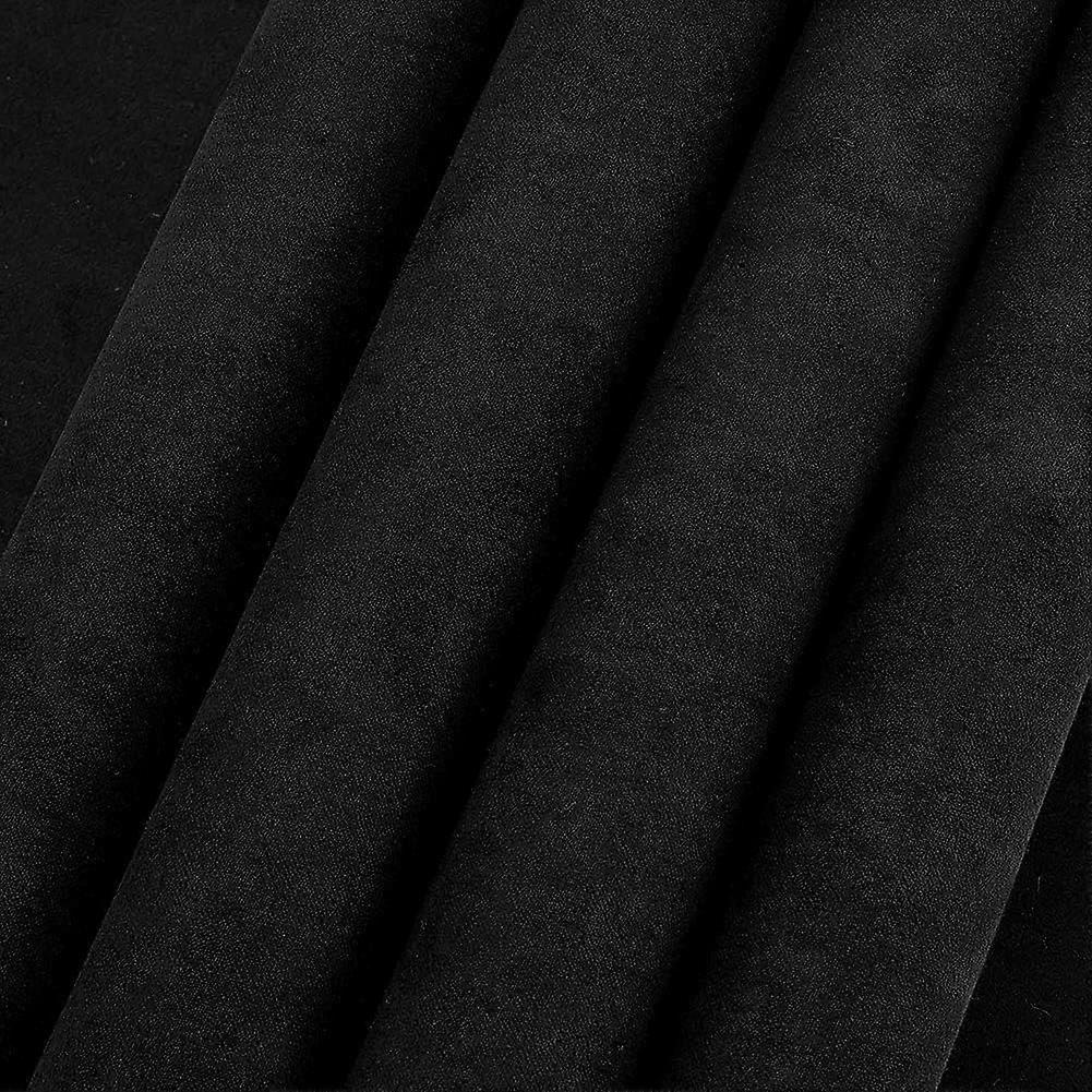 39.4x16.9 Inch Black Imitation Leather Notebook Binding Cloth Bookcover Velvet Surface with Paper Backed Notebook Cloth Close-Weave Cloth for Notebook