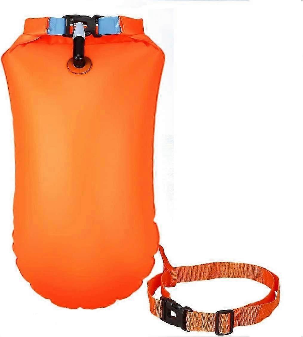 Swim Buoy 20L Swimming Tow Float Waterproof for Open Water Swimmers and Triathletes Light and Visible Float for Safe Training and Snorkelers1pc-Orange