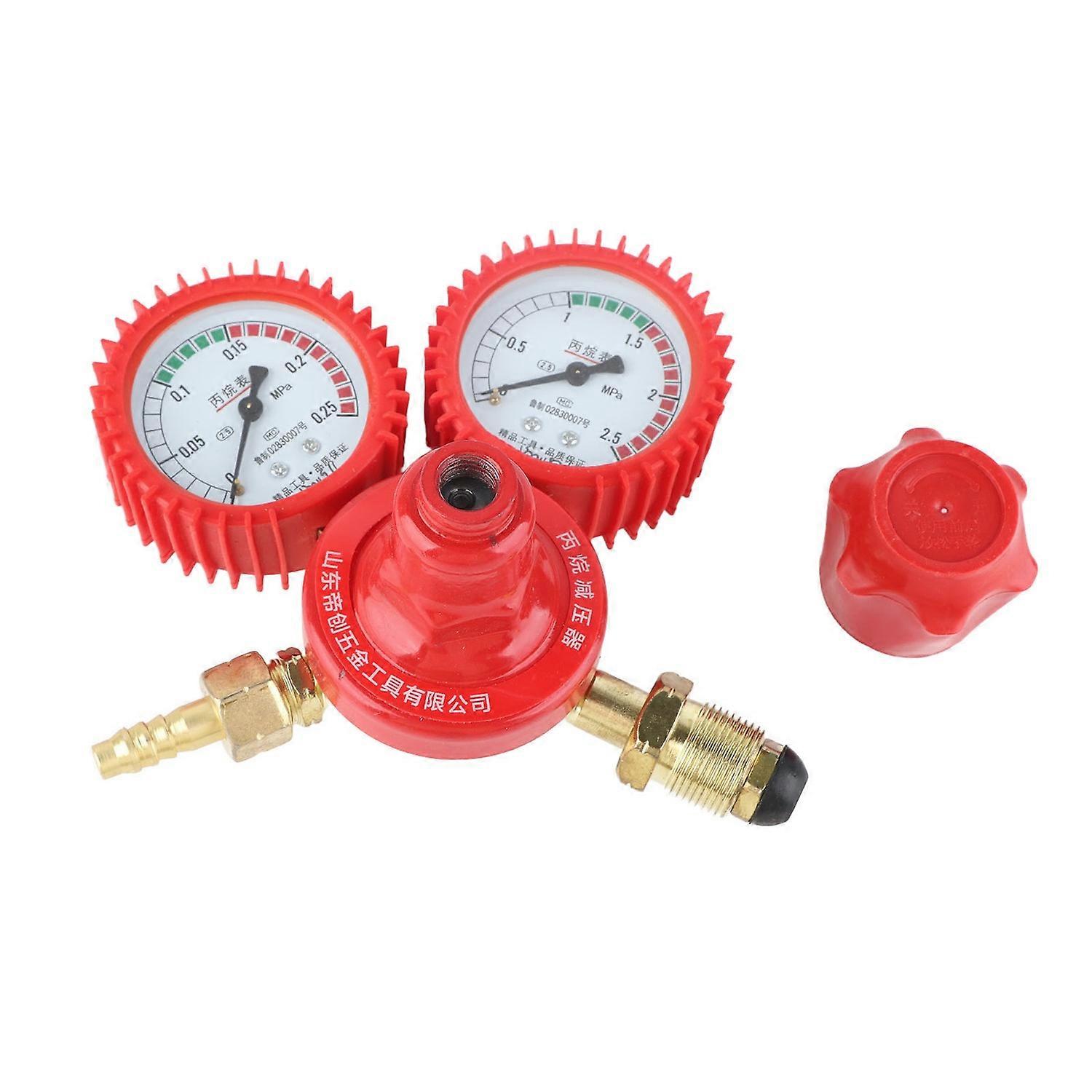 Propane Tank Gauge Clear Accurate Dial Thickened Anti Slip Knob Aluminum Alloy Gas Pressure Regulato