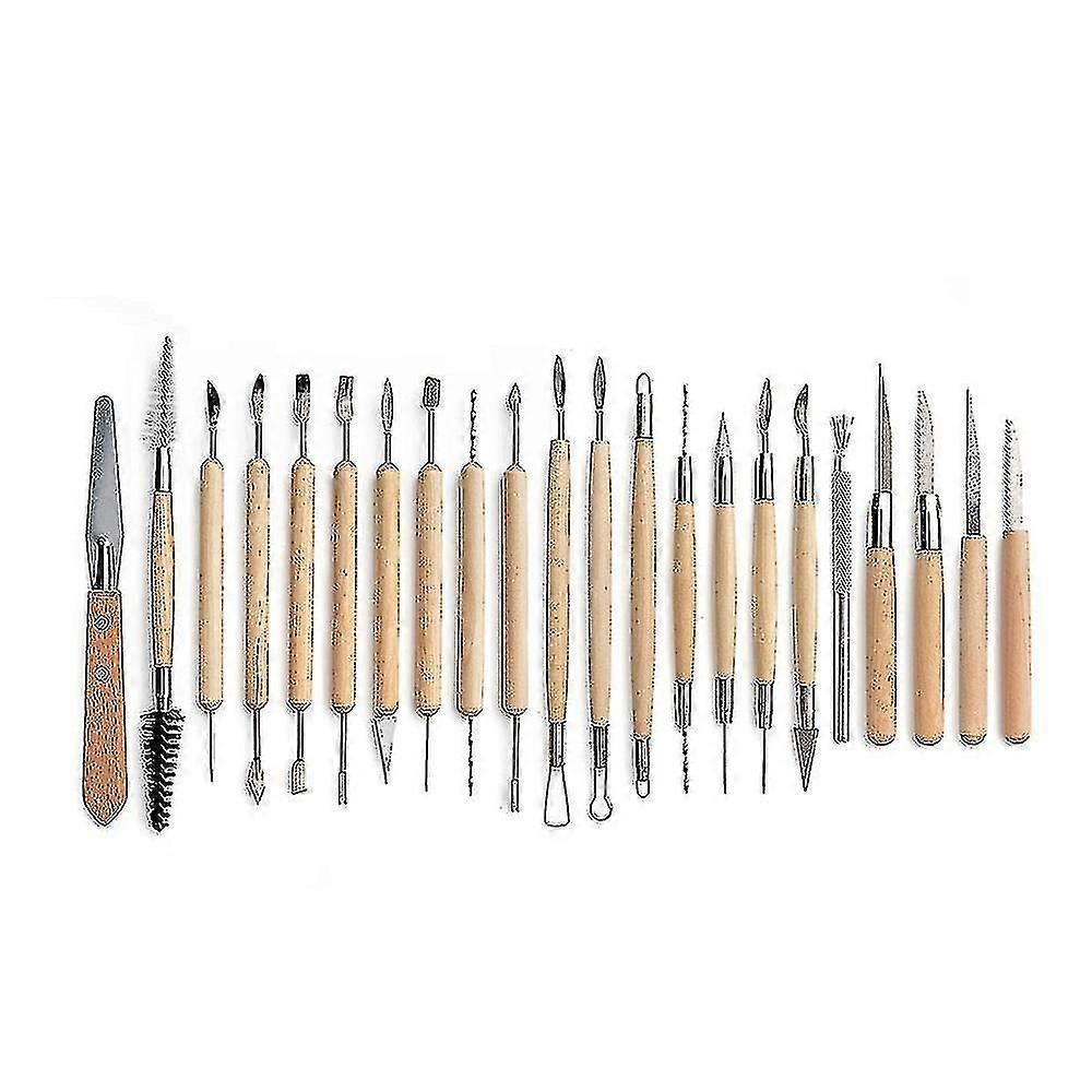 37pcs Polymer Clay Tools Modeling Clay Sculpting Tools Kits For Pottery Sculpture Wooden Dotting Tools