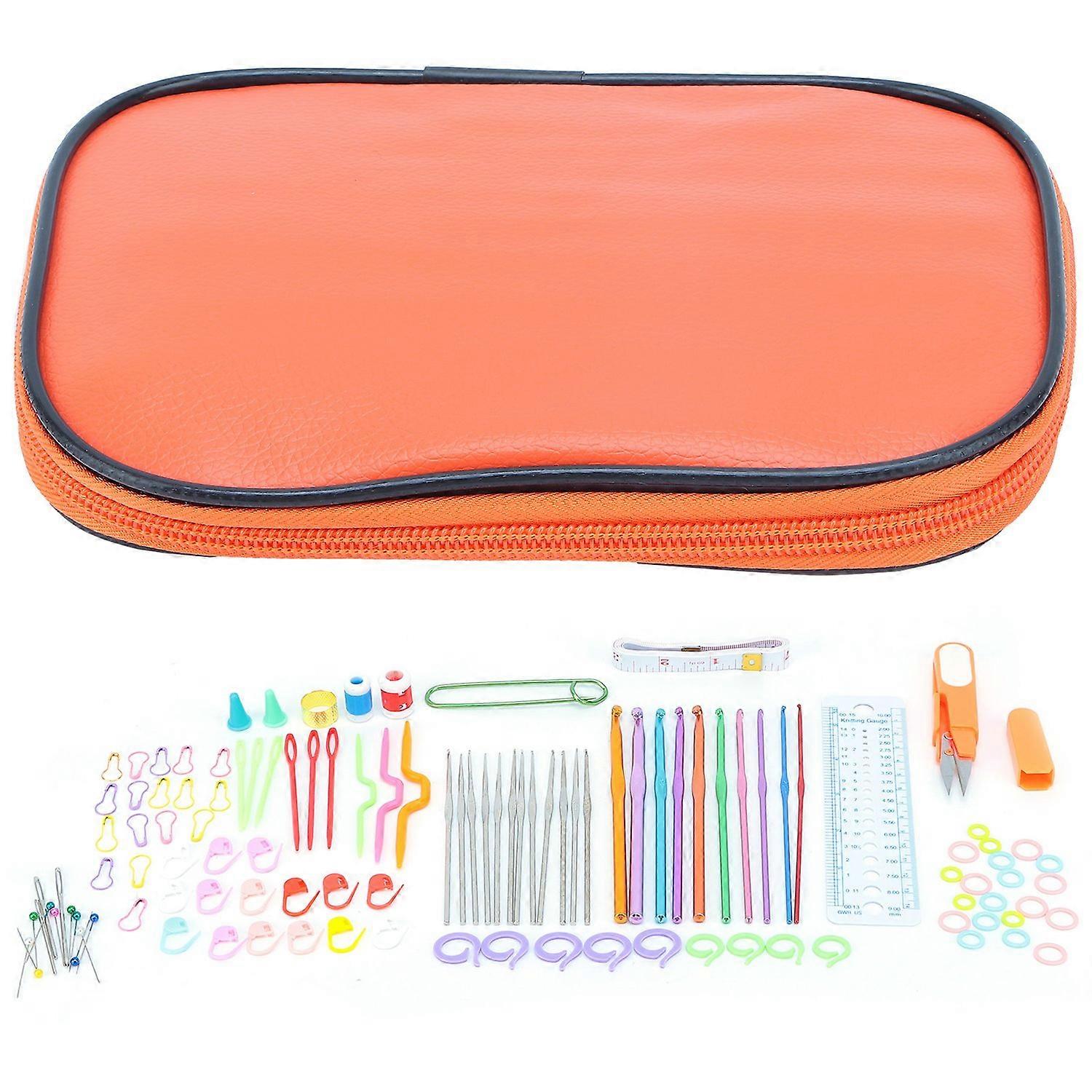 100 Pcs Crochet Hooks Set DIY 22 Crochet Set with Small Accessories for Knitting Enthusiasts Beginne