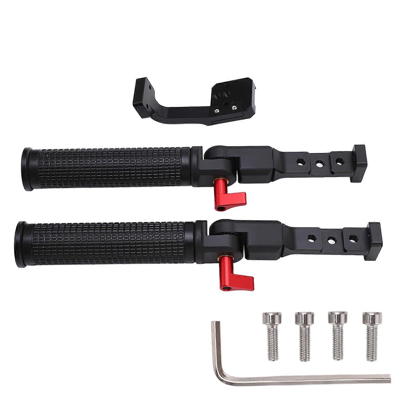 Dual Handle Grip Handlebar for RS2 Gimbal Stabilizer with 1/4 Inch Screw Hole and Cold Shoe Mount