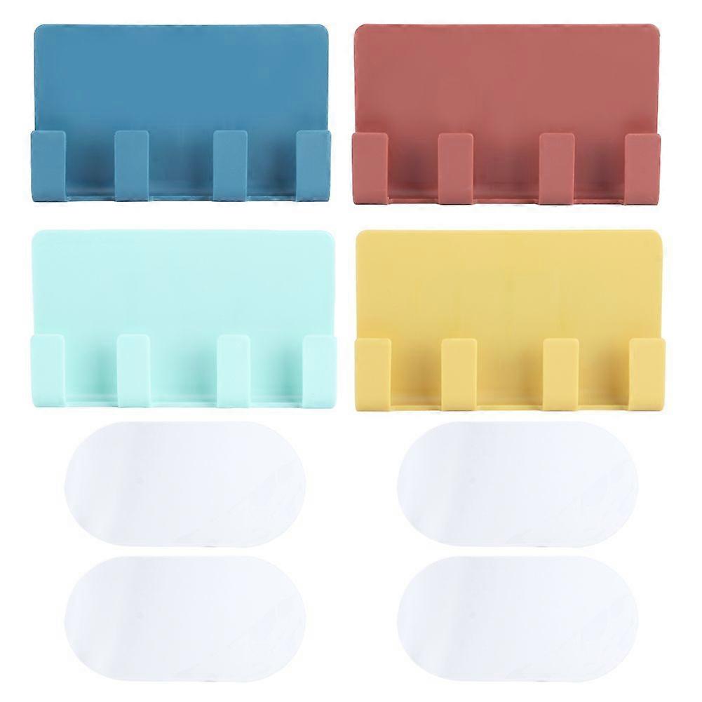 4Pcs Elegant 4 Hook Wall Mounted Mobile Phone Charging Rack Bracket Wall Hanger Storage Rack
