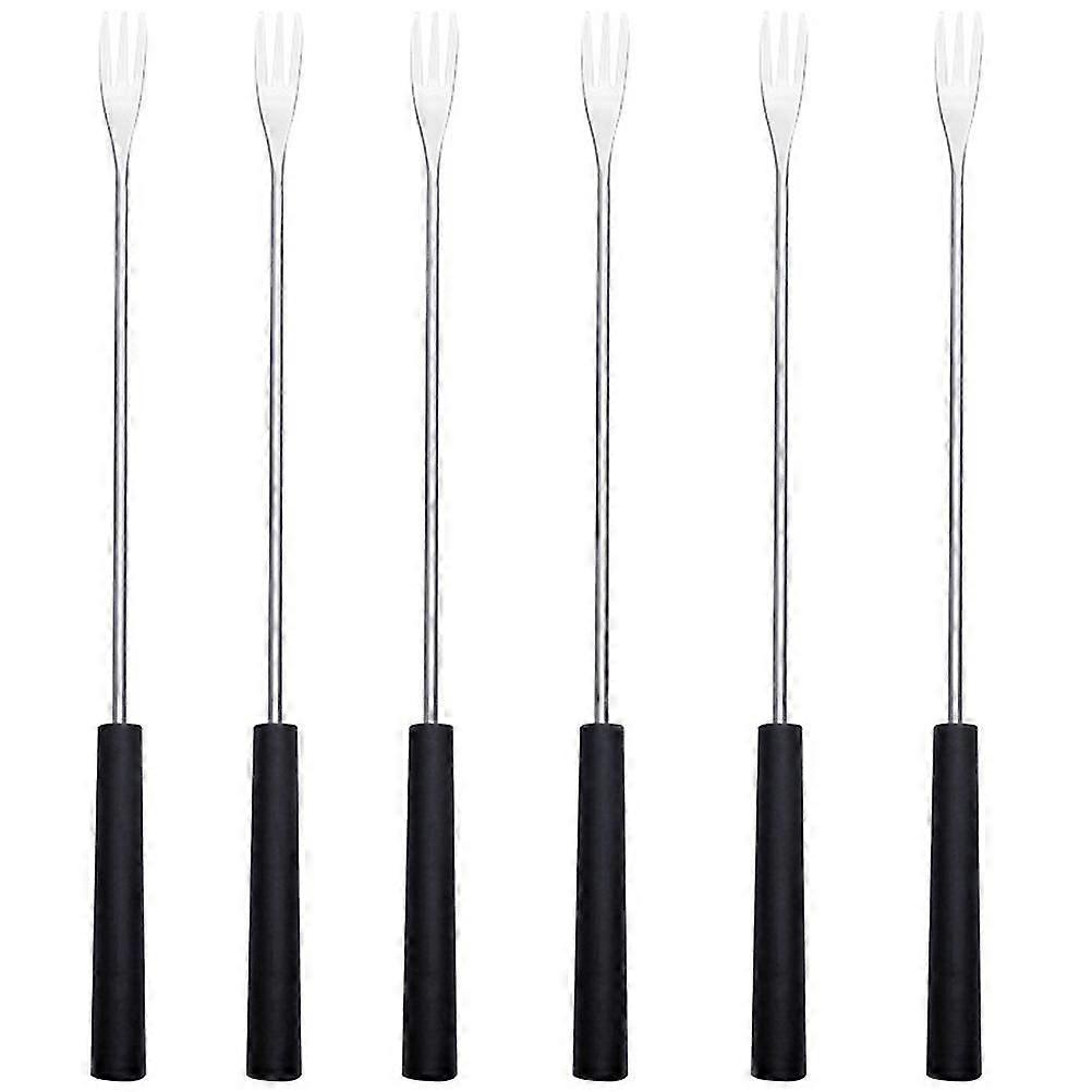 6 Pcs Coctail Set Cheese Fondue Forks Fondue Dipping Forks Blending Fork Meat Forks