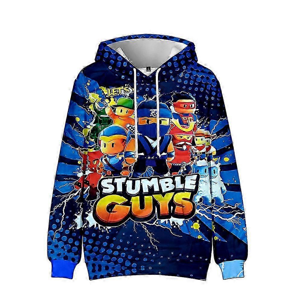 Stumble Guys Felpe con cappuccio stampate Pullover per bambini Felpa autunnale a maniche lunghe Top con cappuccio