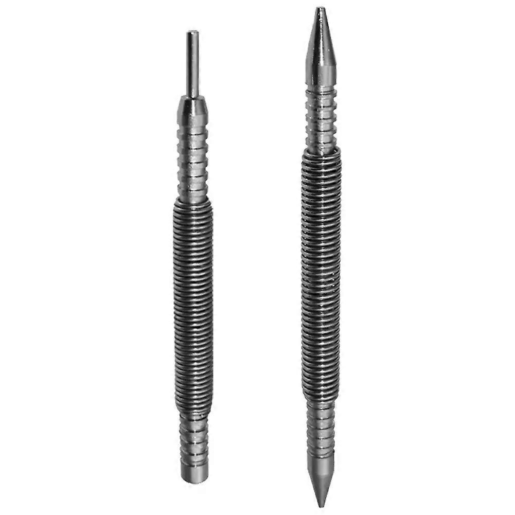 1/2Pcs Spring Tool Hammerless Nail Set Double Head 1/16&3/32inch Spring Loaded Marking Holes Tool Door Pin Removal Tool