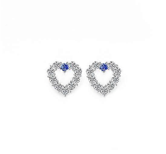 (Kjærlighet blå)Blå Flash Diamond Øredobber