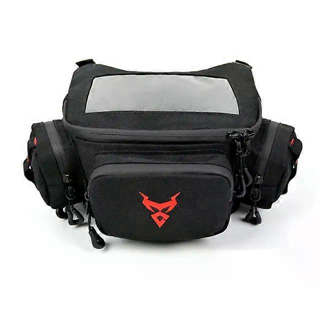 Motorcycle Handlebar Bag Waterproof Touch Screen Navigation Bag Expandable Motorbike Front Tank Waist Storage Bag Large Capacity