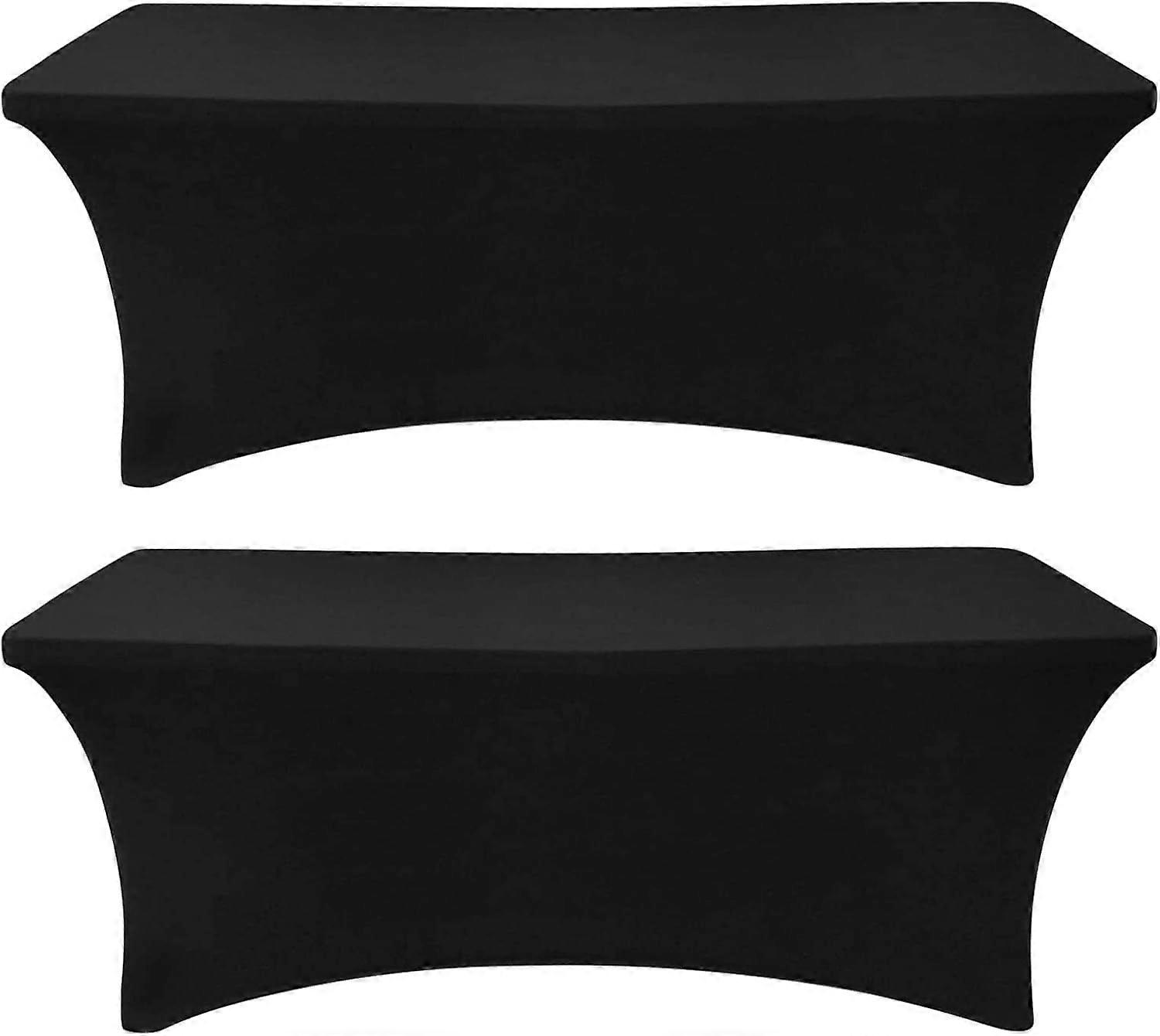 2Pack, 6FT Spandex Table Cover Fitted Rectangular Tablecloth Stretchable Fabric