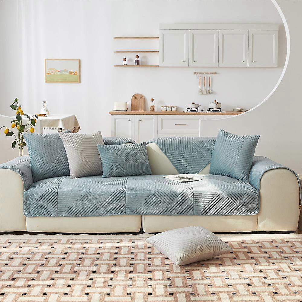 Short Plush Sofa Covers Slipcovers Sofa Towel Universal Non-slip Couch Cover for Living Room Decorative