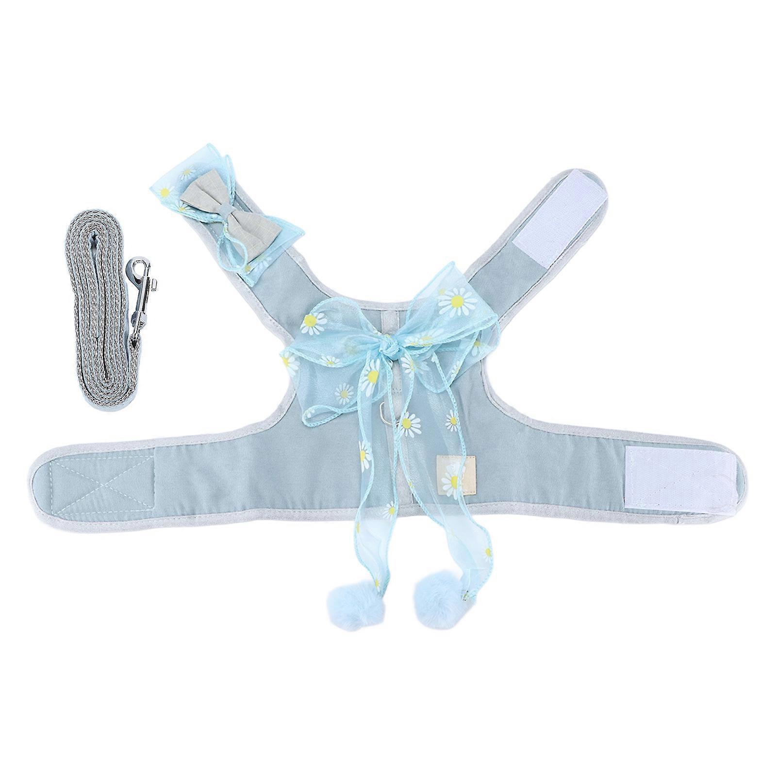 Cat Harness and Leash Set for Walking, Breathable Fairy Bowknot Vest with Adjustable Size and Soft Material