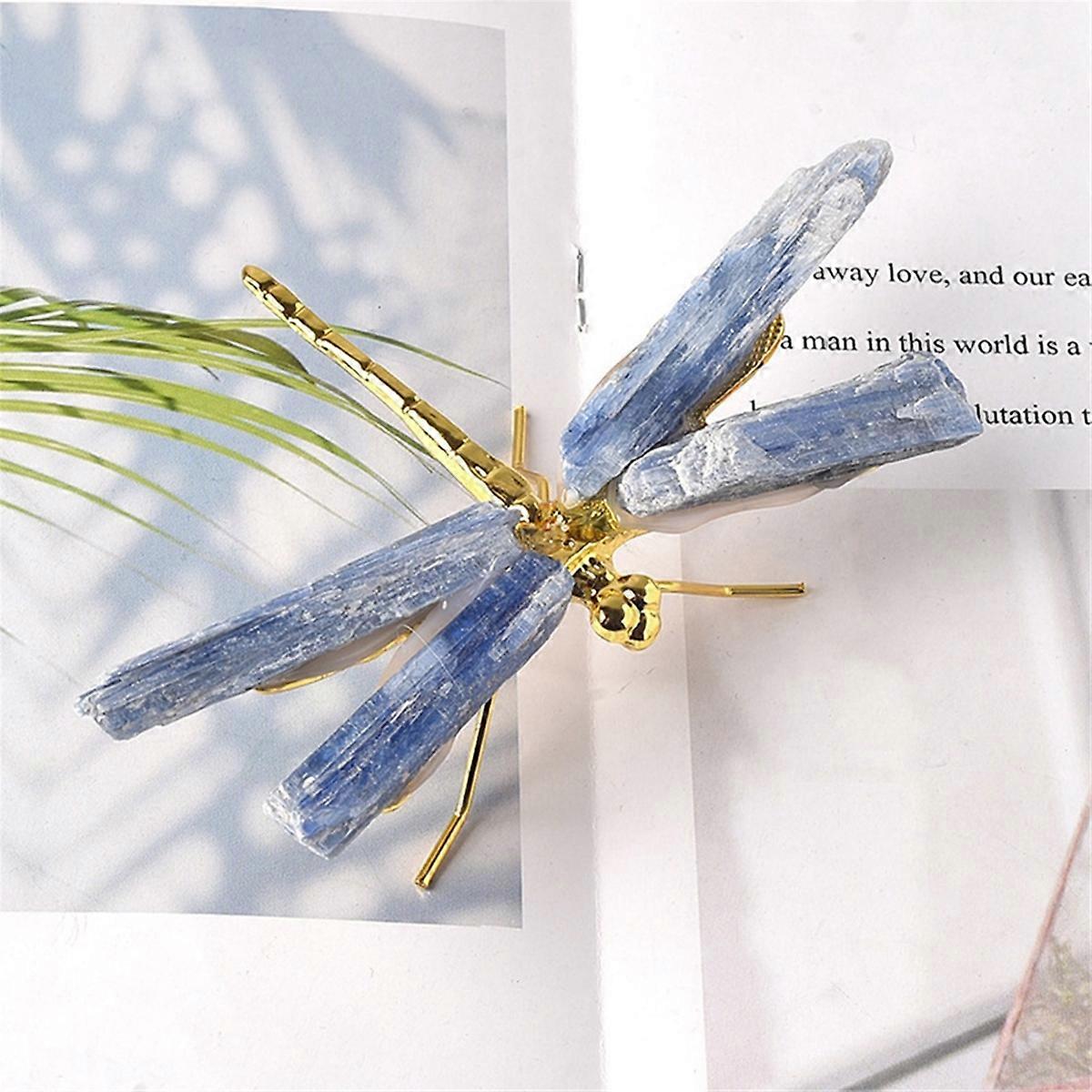 Kyanite Dragonfly Figurine Crystal Stone crafts A