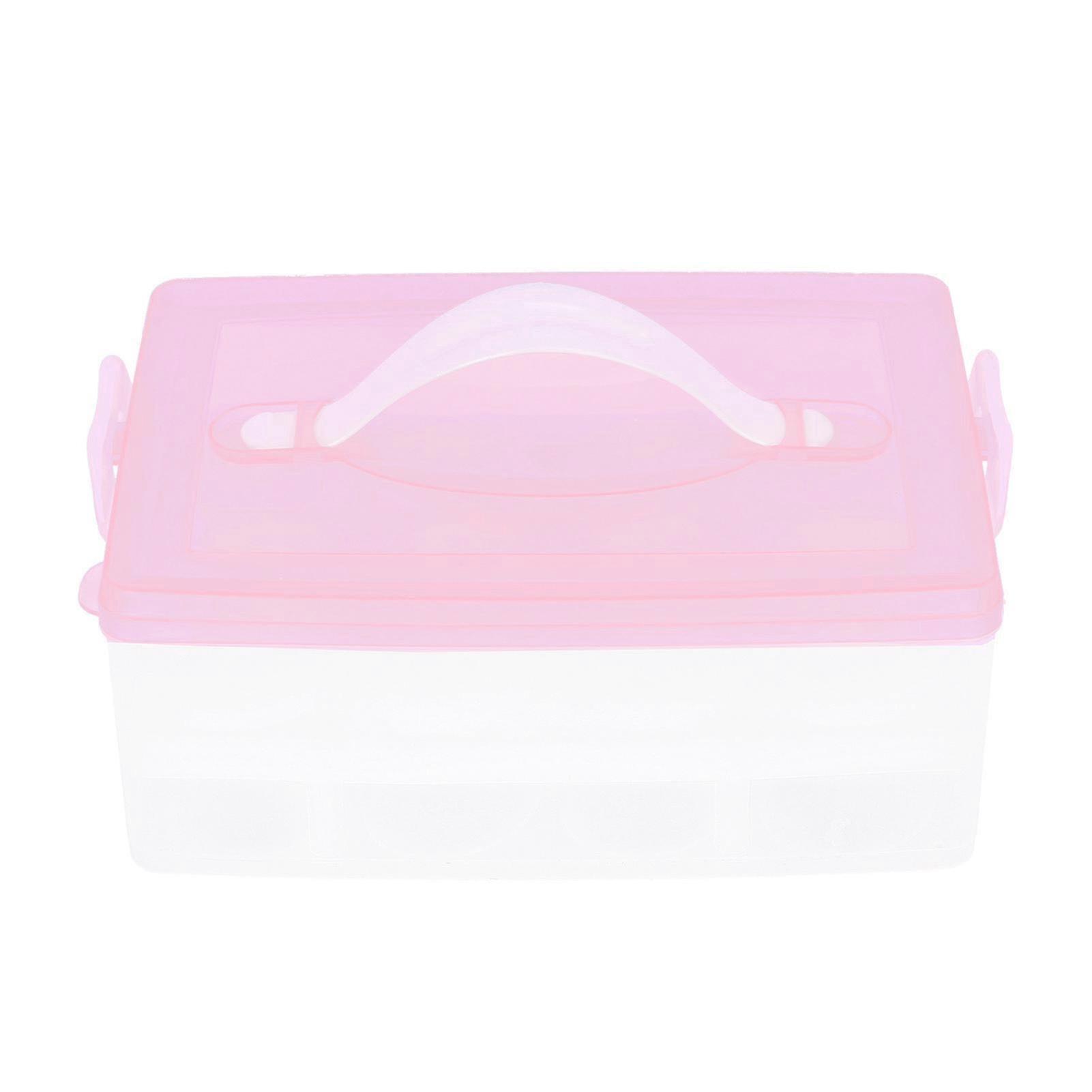 24 Grid Egg Storage Box Pink Plastic Crashworthy Portable Egg Protection Container