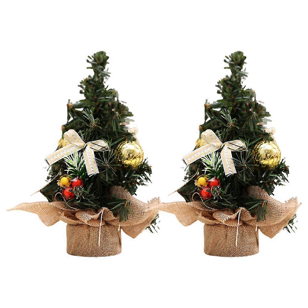 Mini Christmas Tree, Frosted Pine Tree, Burlap Base, Winter Decor