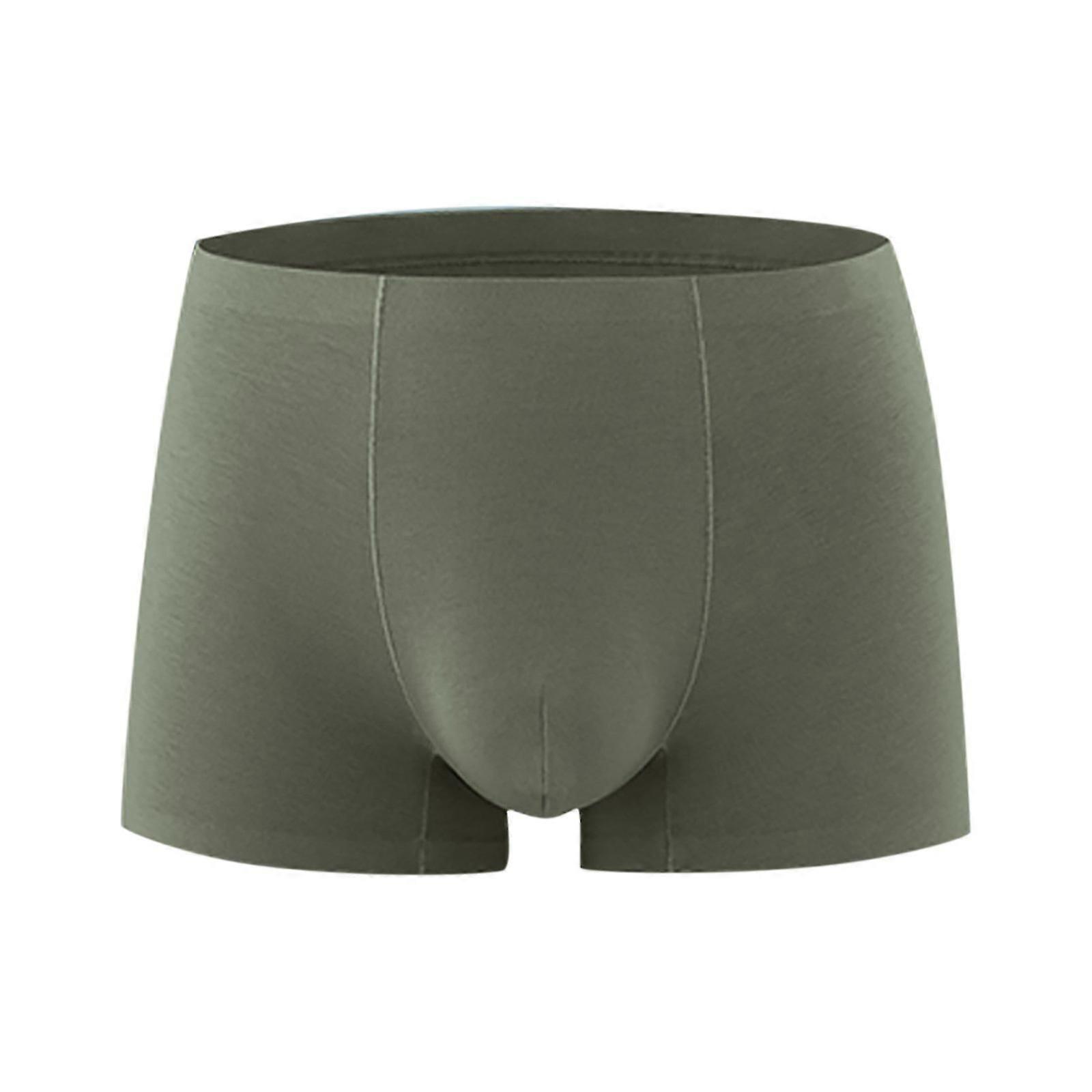 2025 Men Casual Solid Sexy Hip Lift Athletic Breathable Non-marking Boxer Briefs Mid Waist Underwear Pants