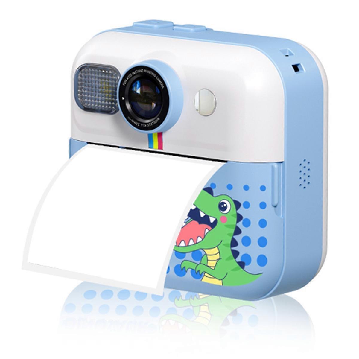 1080p Kid Mini Instant Print Camera 32G Digital Photo Camera Toy Photo Printing Camera with 3Rolls Print Paper for Kid,B