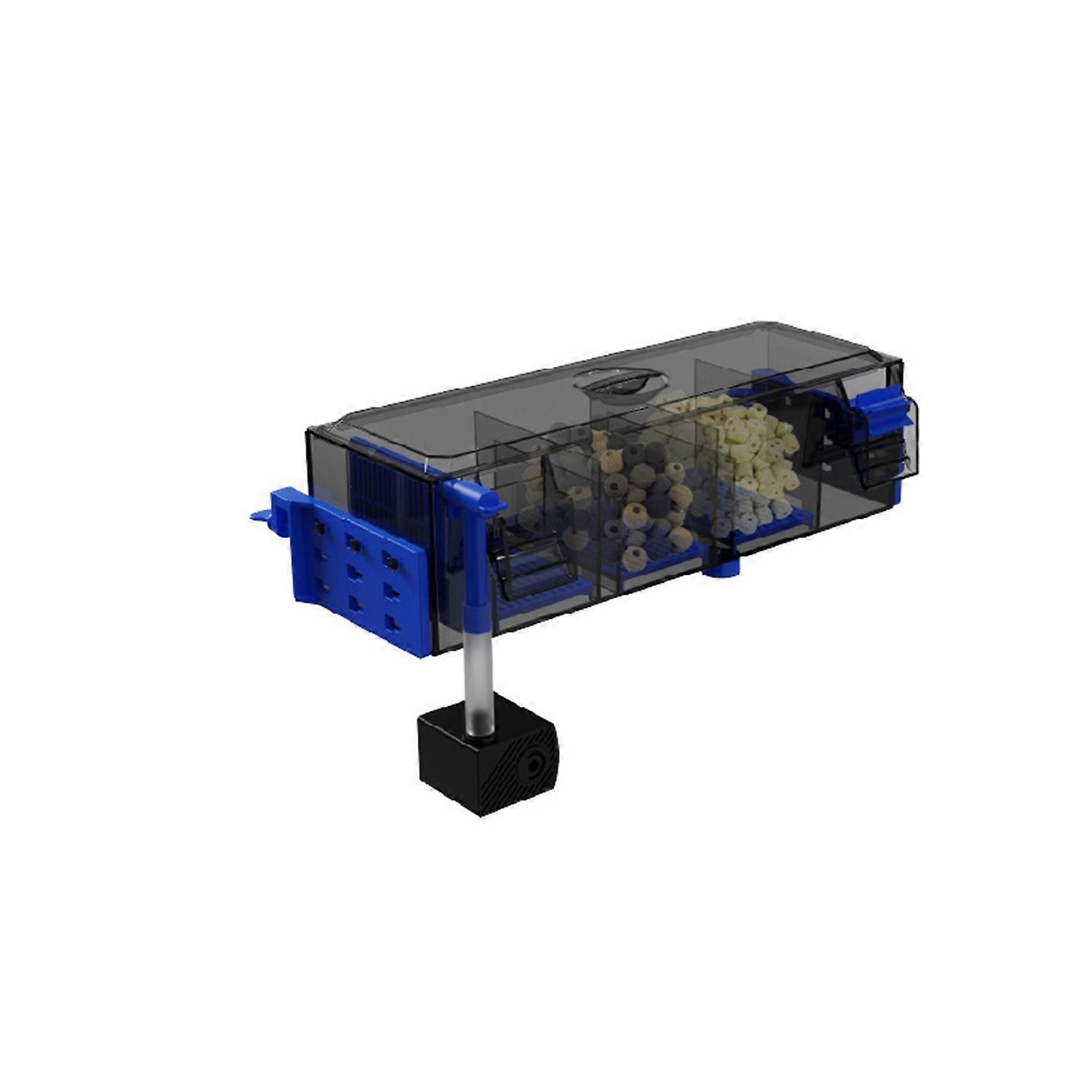 Aquarium Filter Multi-Layer Fish Tank Filter with Waterfall Oxygenation Quiet Operation Filtration