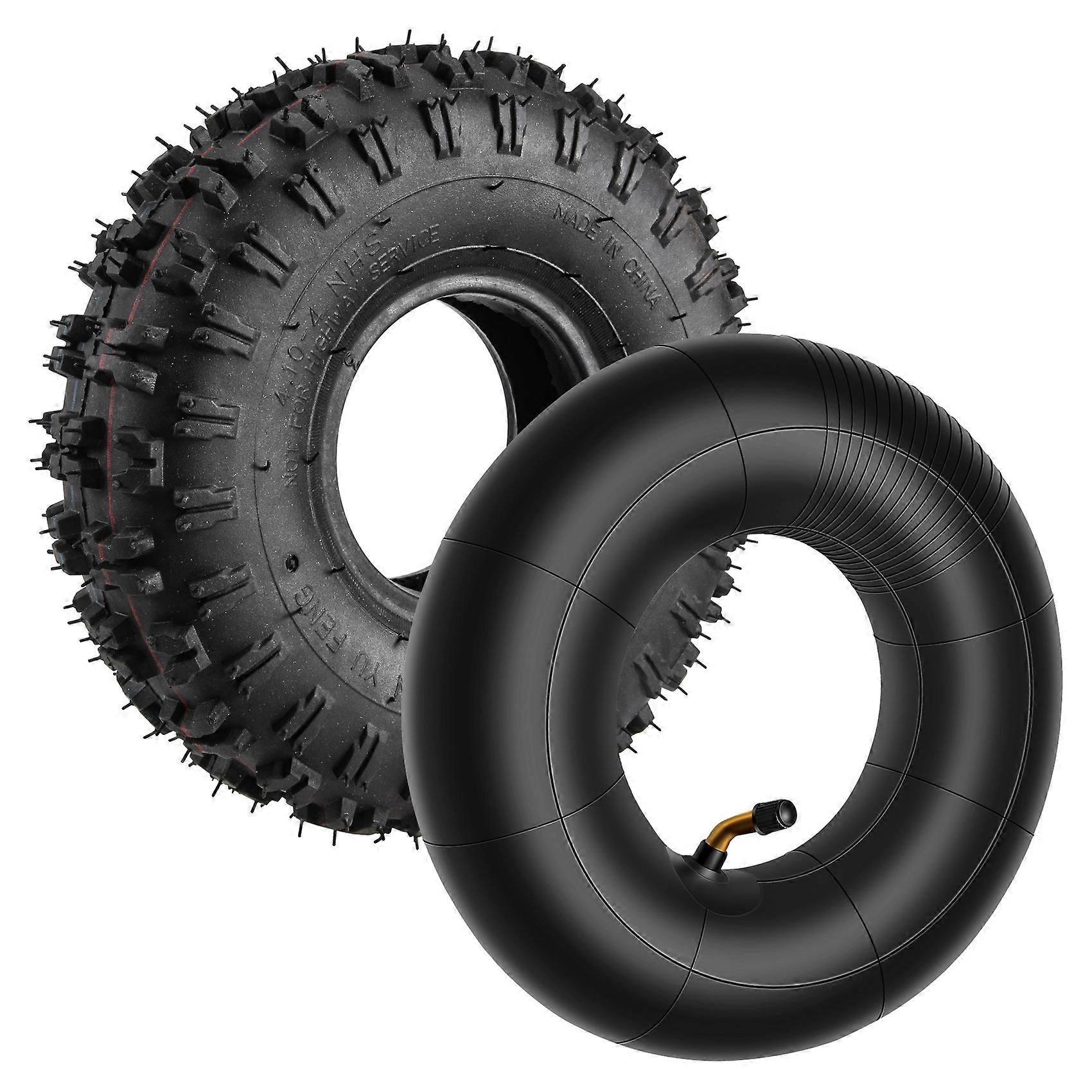 Inner tube 4.10/3.50-4, outer tube 4.10-4 for Garden Rototiller Mowers
