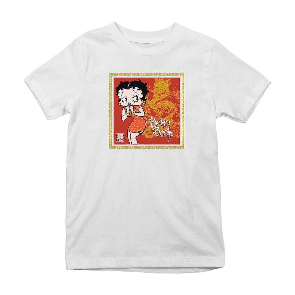 Betty Boop Dragon Background Kid's T-Shirt