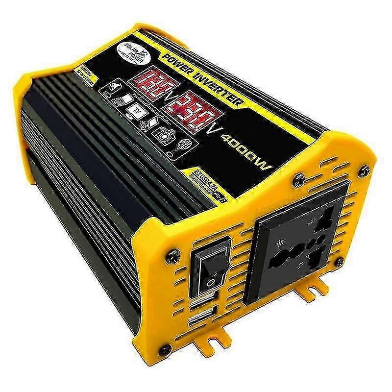 Wechselrichter Intelligenter Gleichstrom 12 V bis Wechselstrom 220 V 4000 W Spitzenleistung Hochfrequenz-Wechselrichter für Haus und Auto Boris