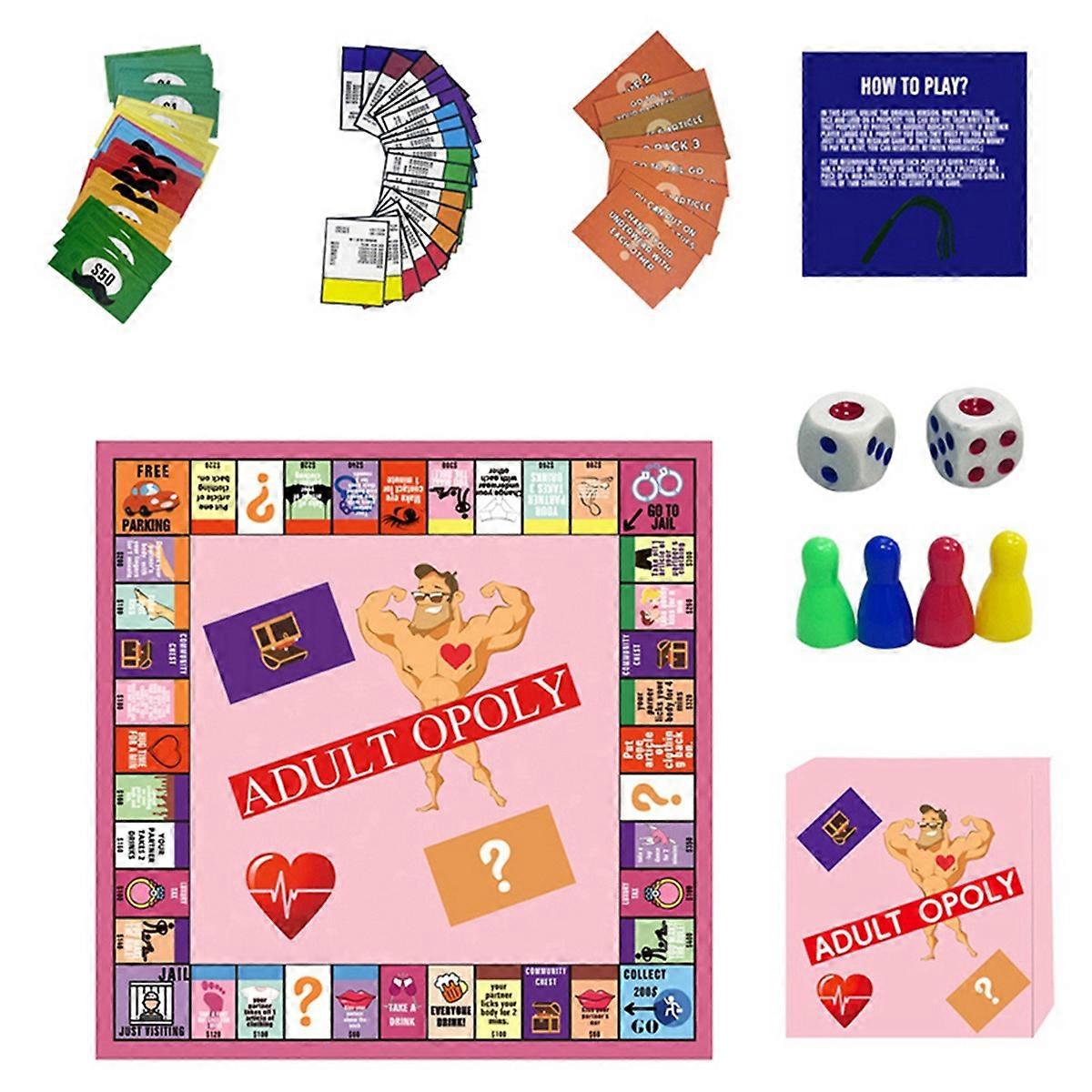 Pink Board Game Couples Game Couples Cardboard Game Props to Enhance the Relationship Card Game