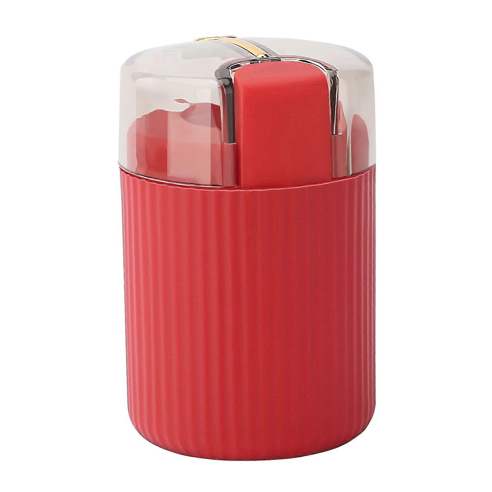 Creative Round Toothpick Holder , Automatic Pop-Up Toothpick Holder for Living room,Red