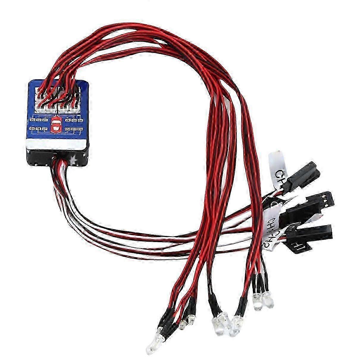 RC Car 12 LED Light Set Lighting System Kit Simulation Flashing Lights for 1/10 1/8 RC Car Truck Lighting Accessory