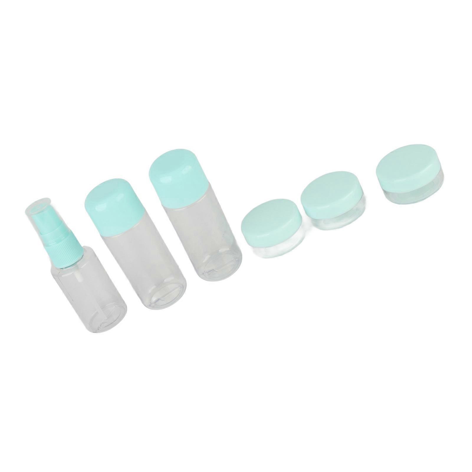 8pcs Toiletry Bottles Set Empty Transparent Portable Leak Proof Refillable Cosmetic Bottle Set for Lotion Cream Liquid 