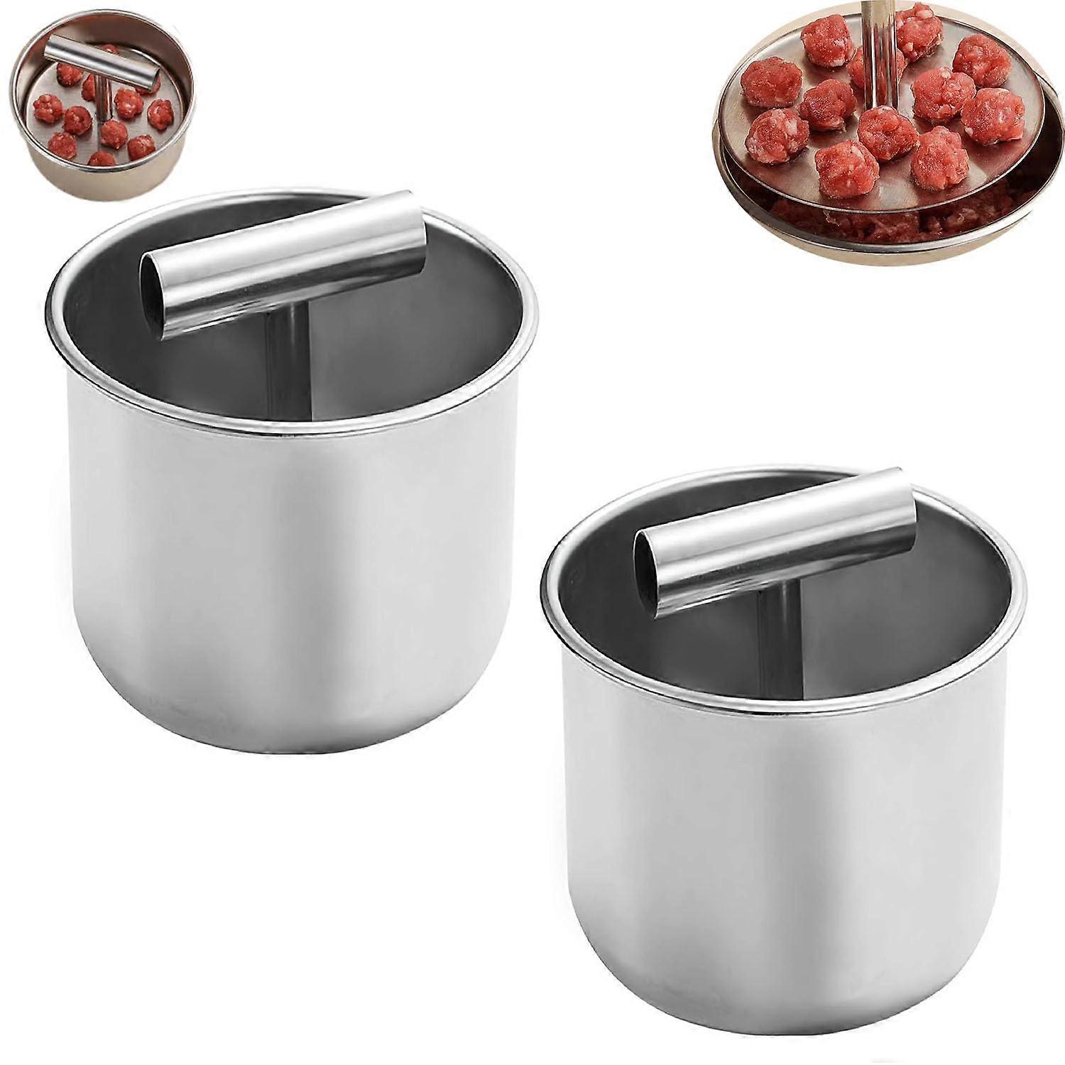 Stainless Steel Multi-Function Meatball Maker Set - 2 Sets Kitchen Meatball Press Mold for 6/12 Balls