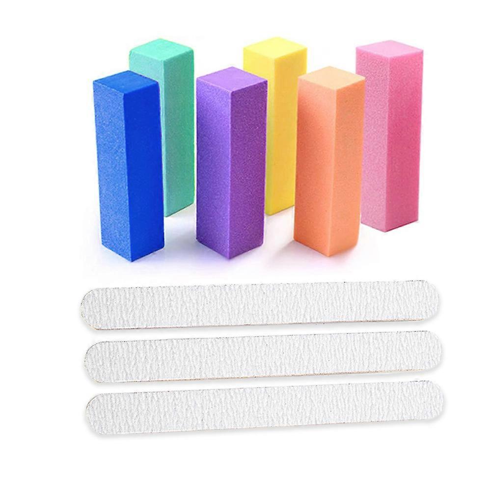 Nail Files and Buffer, Manicure Tools Kit Rectangular Art Care Buffer Block Tools 100/180 Grit 12Pcs