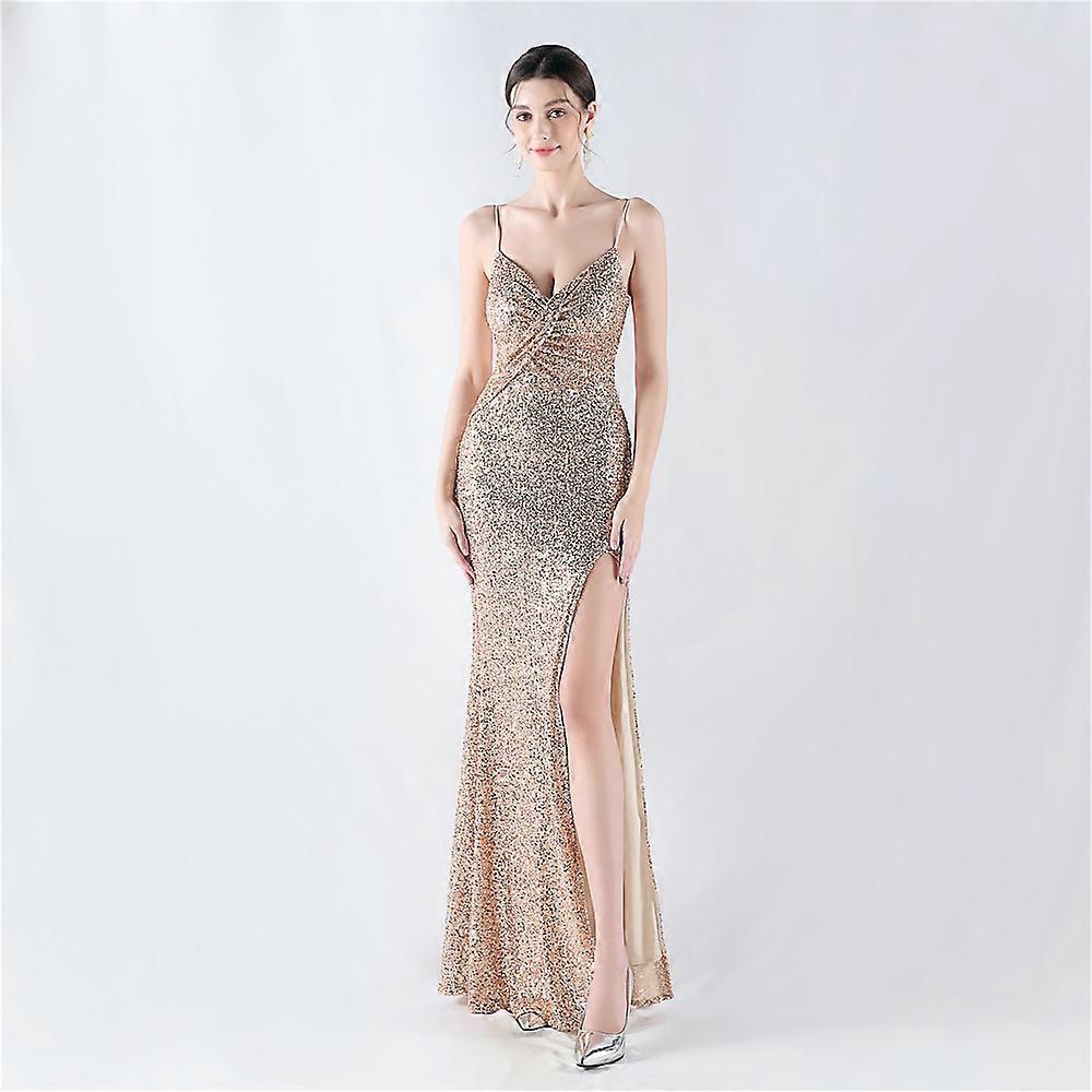 sachin and babi light blue dress Long Side Slit Silver Gray Sexy Evening Dresses With Pockets