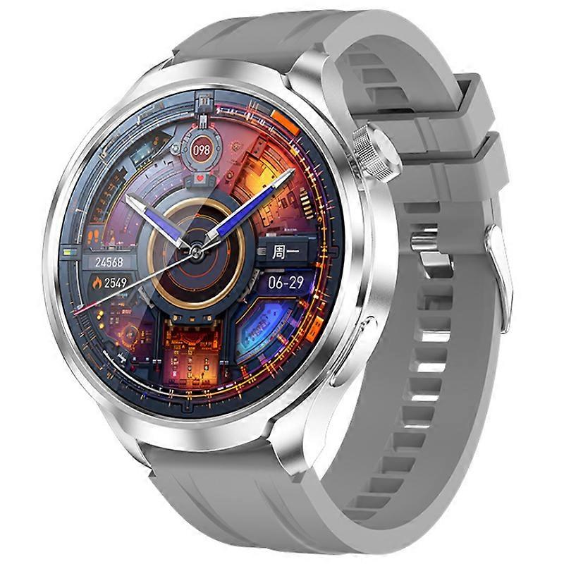 Smartwatch with Bluetooth Calling, Heart Rate, Blood Oxygen, Blood Pressure Monitoring, Compass, and Multiple Sports Modes(Silver)