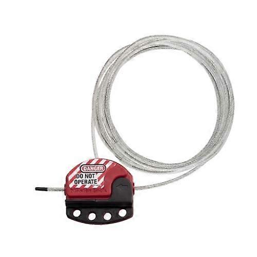 Adjustable Cable Lockout 15 Ft Length for Up to 4 Maximum Locks - Durable Lockout Tagout Safety Device